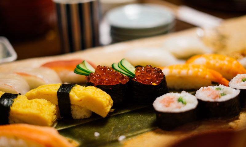 assorted sushi platter